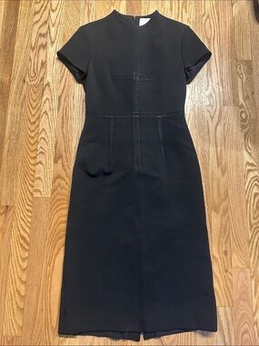 Hugo Boss Black Short-Sleeve Midi Sheath Dress US 2